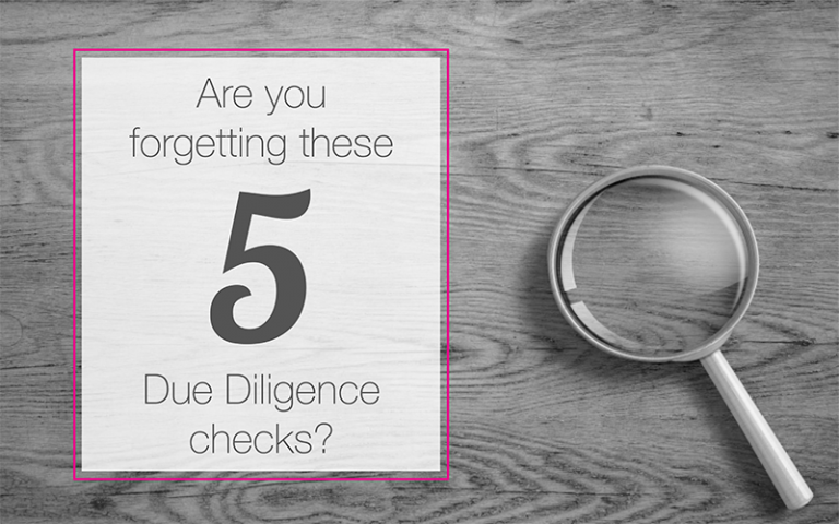 Due diligence checks not to be overlooked